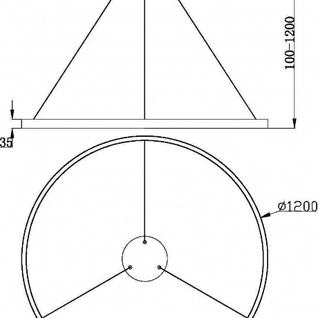 Maytoni Rim MOD058PL-L65BS3K