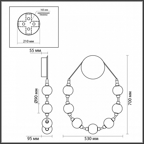 Odeon Light CRYSTAL 5007/25WL