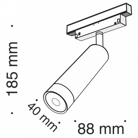 Maytoni Magnetic track syste TR019-2-7W4K-B