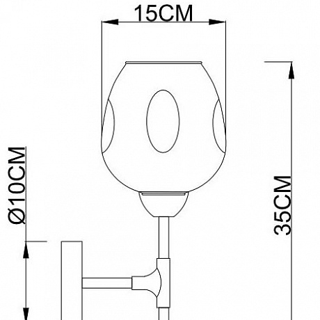 Arte Lamp Yuka Smoky A7759AP-1PB