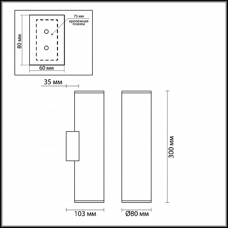 Odeon Light Dario 4245/2WB